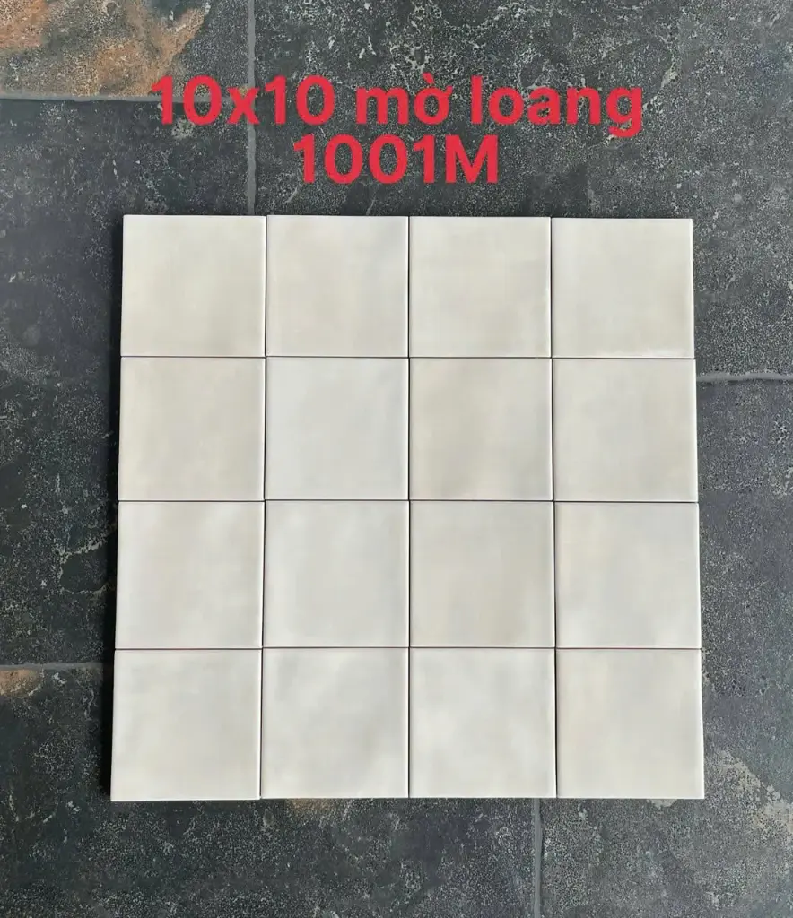[DSC-CRMA 1001M] Gạch thẻ trắng Mờ lượn KT 100x100mm mã CRMA 1001M_S( 1101M)