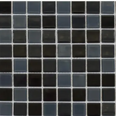 [DSC-A01314] Gạch mosaic mix đen xám chip 25x25mm mã A01314