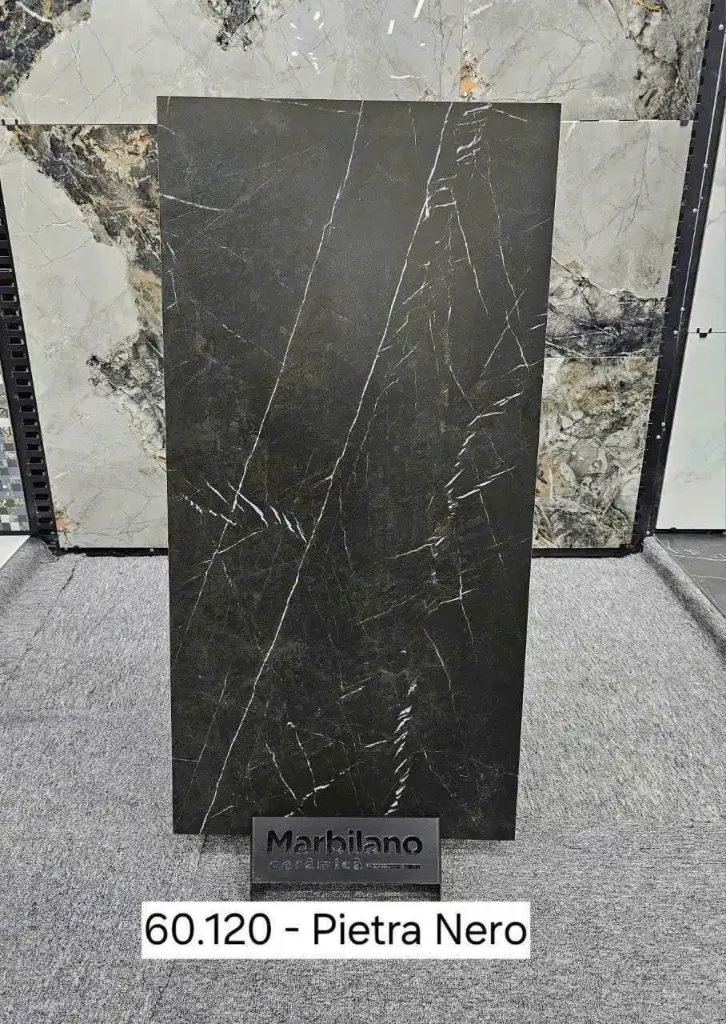 [DSC-PietraNero] Gạch gốm ốp lát, tráng men matt carving, có vân, chống trơn, KT 600x1200mm mã Pietra Nero