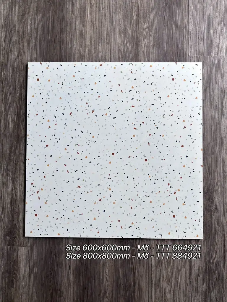 [DSC-TT884921] Gạch terrazzo xương pocelain men matt, KT 800x800mm, mã TT884921