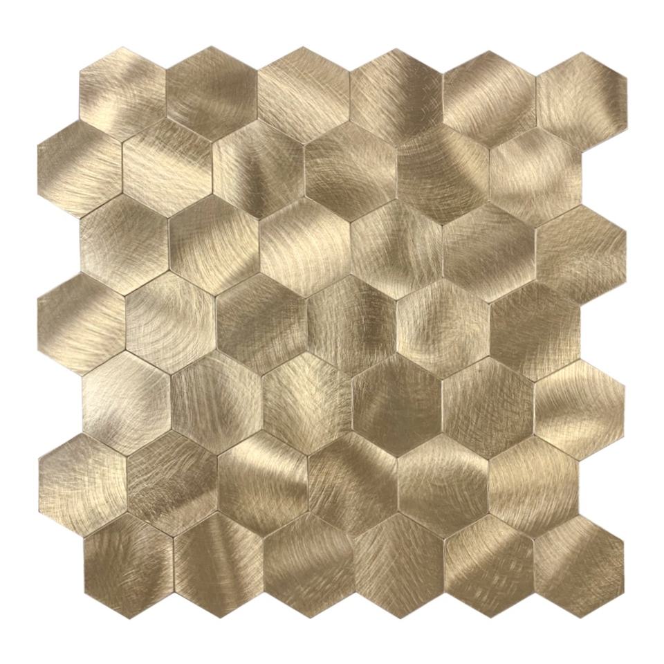 [DSC-2608-96738] Gạch Mosaic Nhôm Lục Giác Tự Dán KCL-14 - Backsplash Hiện Đại