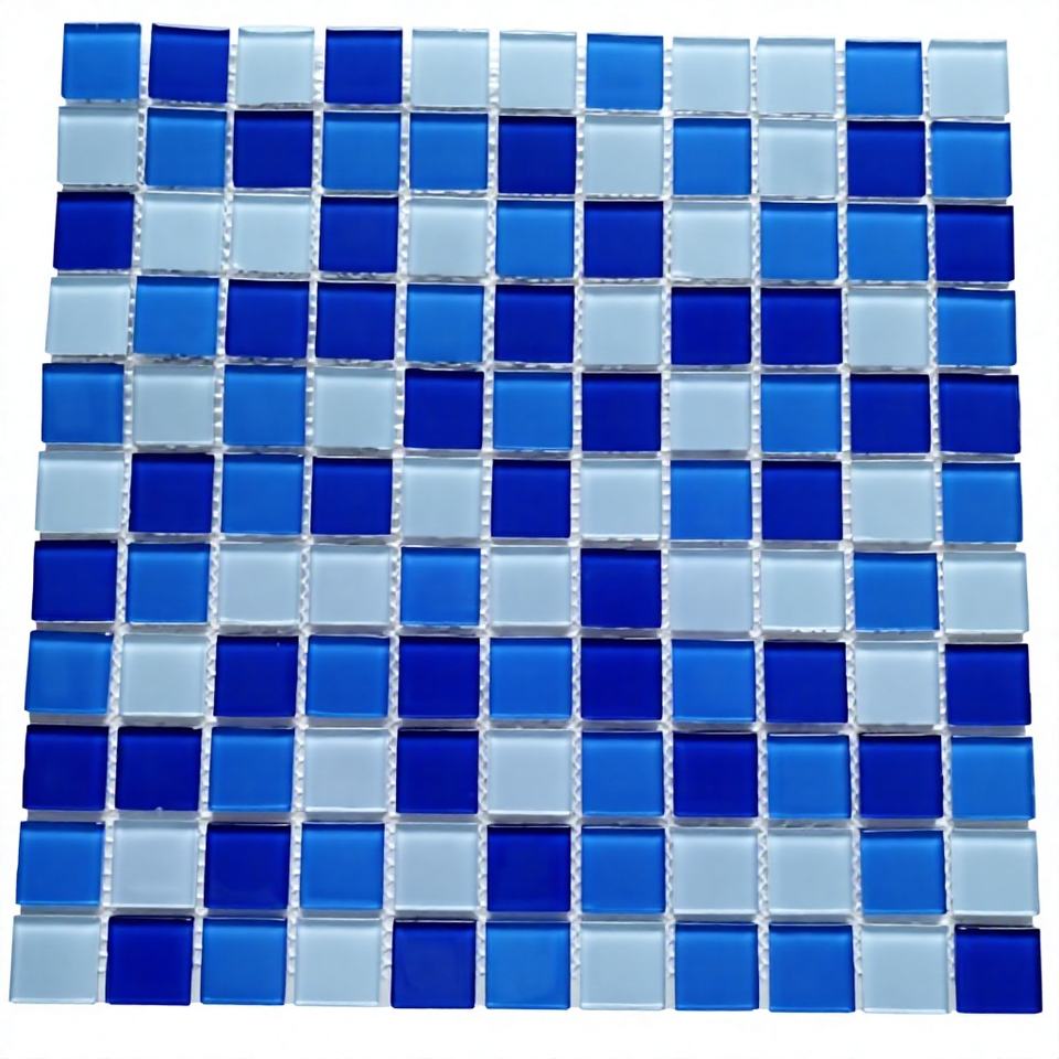 [DSC-2607-27115] Gạch Mosaic Thủy Tinh Ocean Blue GMT642 - GGL 305x305mm