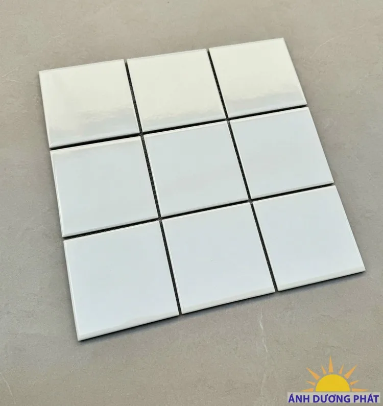 [DSC-2607-97365] Gạch trang trí 10x10 mosaic trắng bóng Bến Tre mới