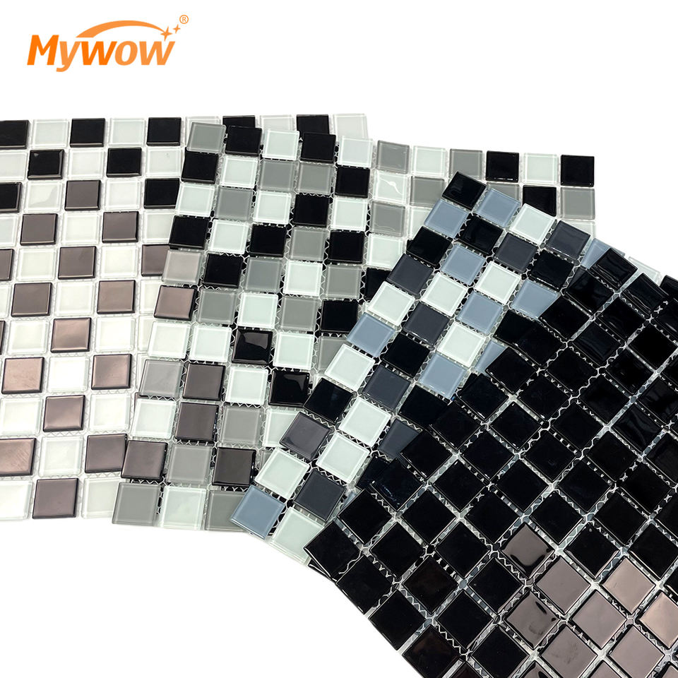 [DSC-2607-39057] Gạch mosaic kính cao cấp màu xanh dương ốp hồ bơi và phòng tắm