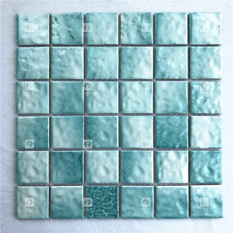[DSC-2608-29051] Gạch mosaic hồ bơi màu xanh hiện đại, chống nước, ốp tường phòng tắm, phù hợp trường học, bệnh viện, biệt thự