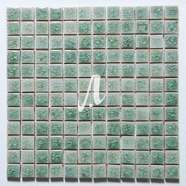 [DSC-2608-65077] Gạch mosaic vuông xanh ghi 2.3x2.3