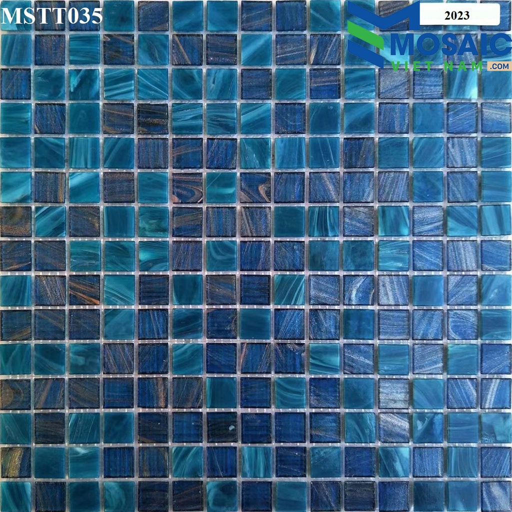 [DSC-2608-97065] Gạch Mosaic Thủy Tinh Xà Cừ Cao Cấp;20*20*4mm MSTT035