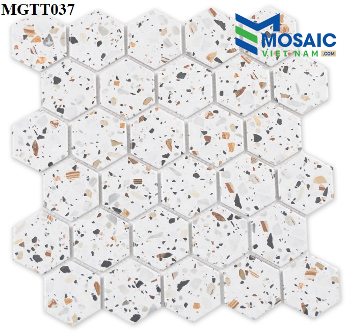 [DSC-2608-85944] Gạch Mosaic Gốm sứ lục giác men bóng 53×6 MGTT037