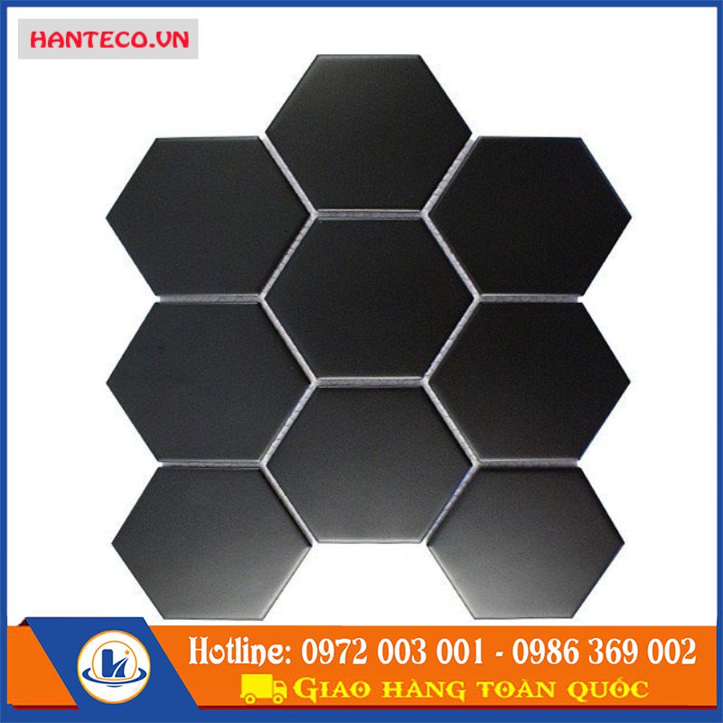 [DSC-2608-21960] GẠCH MOSAIC LỤC GIÁC MÀU ĐEN L1P806 | SANG TRỌNG | HÀNG A1