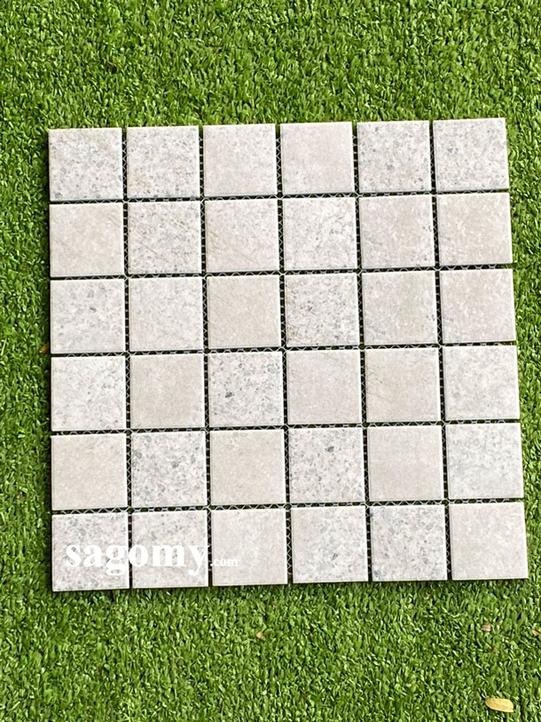 [DSC-2608-19208] Gạch Mosaic Vuông Xám Vân Đá