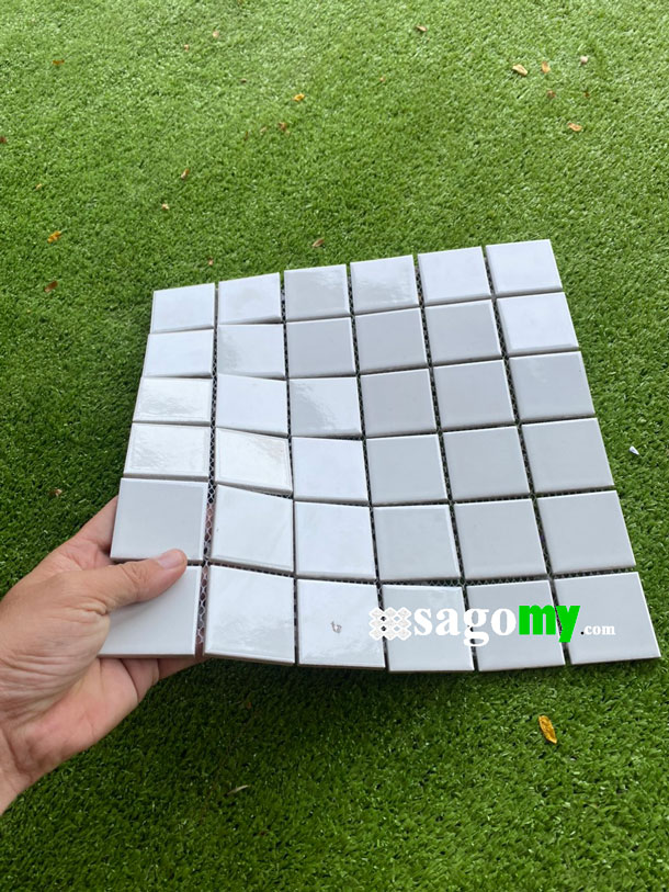 [DSC-2608-68001] Gạch Mosaic Trắng Bóng