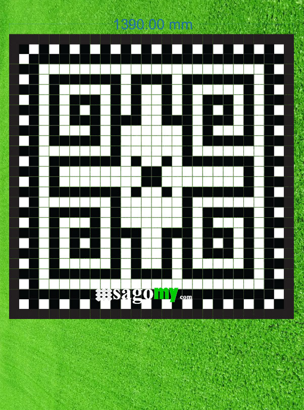 [DSC-2608-78523] Gạch Thảm Mosaic Trắng Đen