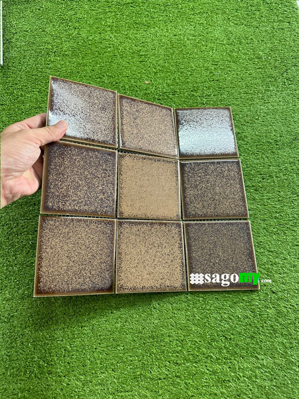 [DSC-2608-28287] Gạch 10x10 Cm Màu Nâu Cổ Điển Men Bóng