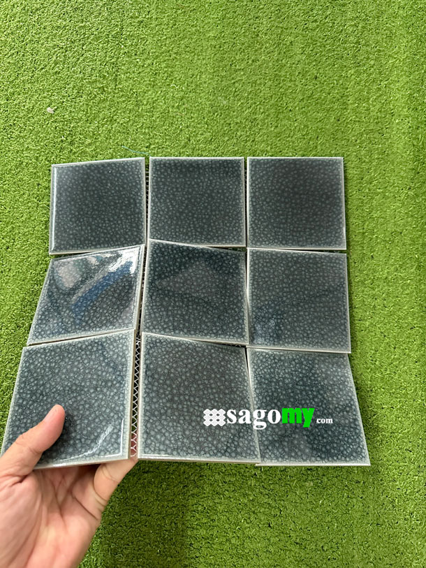 [DSC-2608-69114] Gạch Men Rạn Màu Xám Nhạt Vuông Lớn Mosaic Ốp Tường