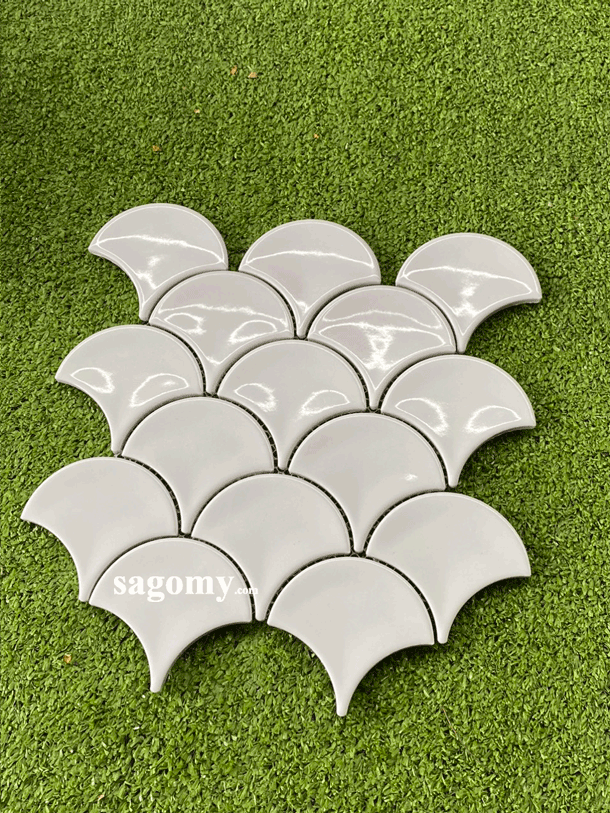 [DSC-2608-77679] Gạch Vảy Cá Trắng Bóng