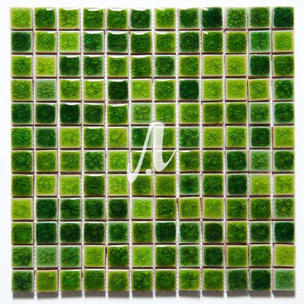[DSC-2607-17283] Gạch mosaic vuông xanh cỏ úa 2.3x2.3