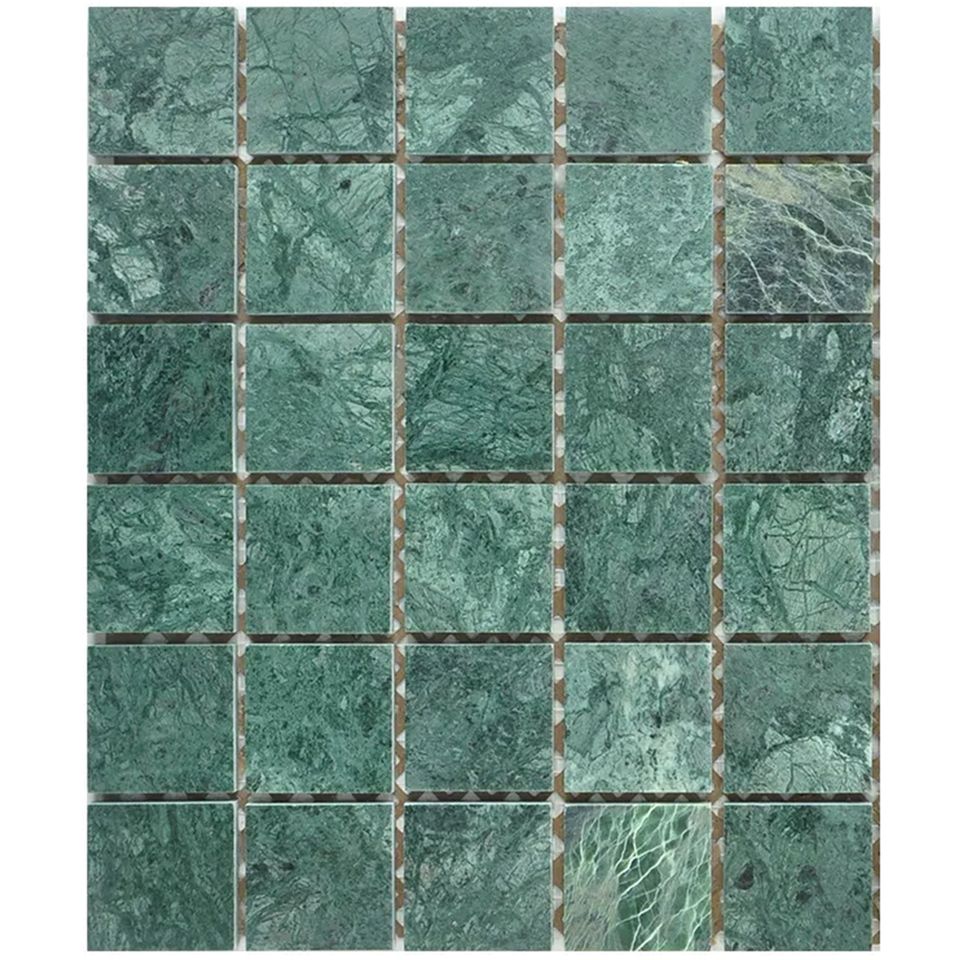 [DSC-2607-30509] Gạch mosaic đá cẩm thạch Indian Green SUN RISING 50x50 mm RSM-2309116