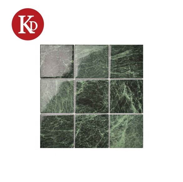 [DSC-2607-75721] Gạch mosaic hồ bơi KuoDa Sukabumi Bali xanh ngọc vân đá cẩm thạch 4 x 4 inch