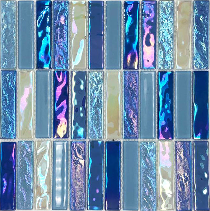 [DSC-2607-62620] Gạch mosaic kính đổi sắc xanh hồ bơi wu 063