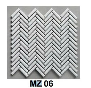 [DSC-MZ06] Gạch mosaic xương cá trắng, KT 275x305mm, mã MZ06 (11vỉ/thùng/0.923m2)