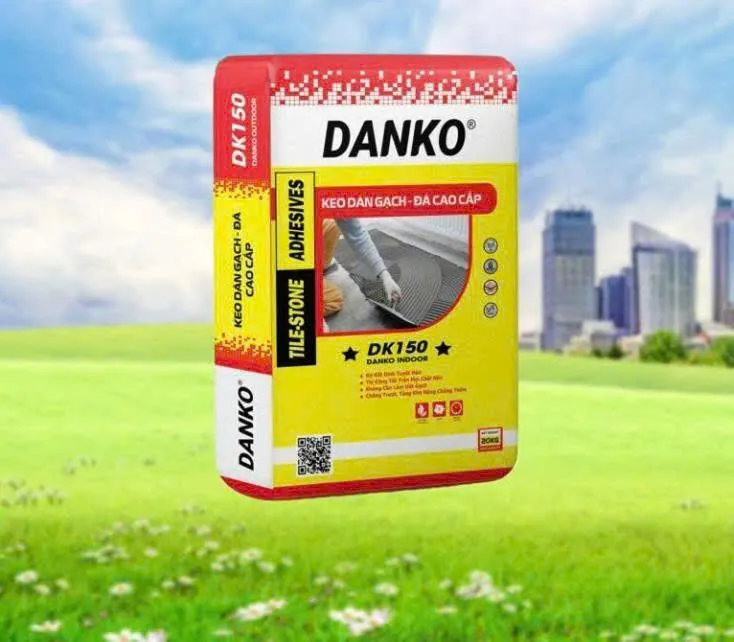 [DSC-DK150] DANKO, Keo dán gạch màu xám, bao 20kg, mã DK150