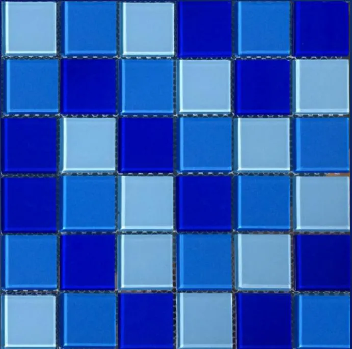 [DSC-286] Gạch mosaic màu xanh, KT vỉ 300x300mm, KT chip 48x48mm, mã 286 (22 vỉ/hộp/2m2)