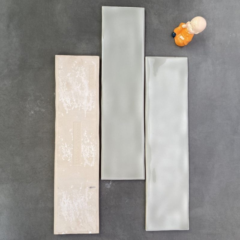 Gạch thẻ Việt Nam KT 75x300 xám bóng lượn loại 1 mã STA75301PV