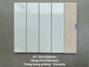 Gạch thẻ trắng bóng phẳng KT 50x200mm PSTA50200