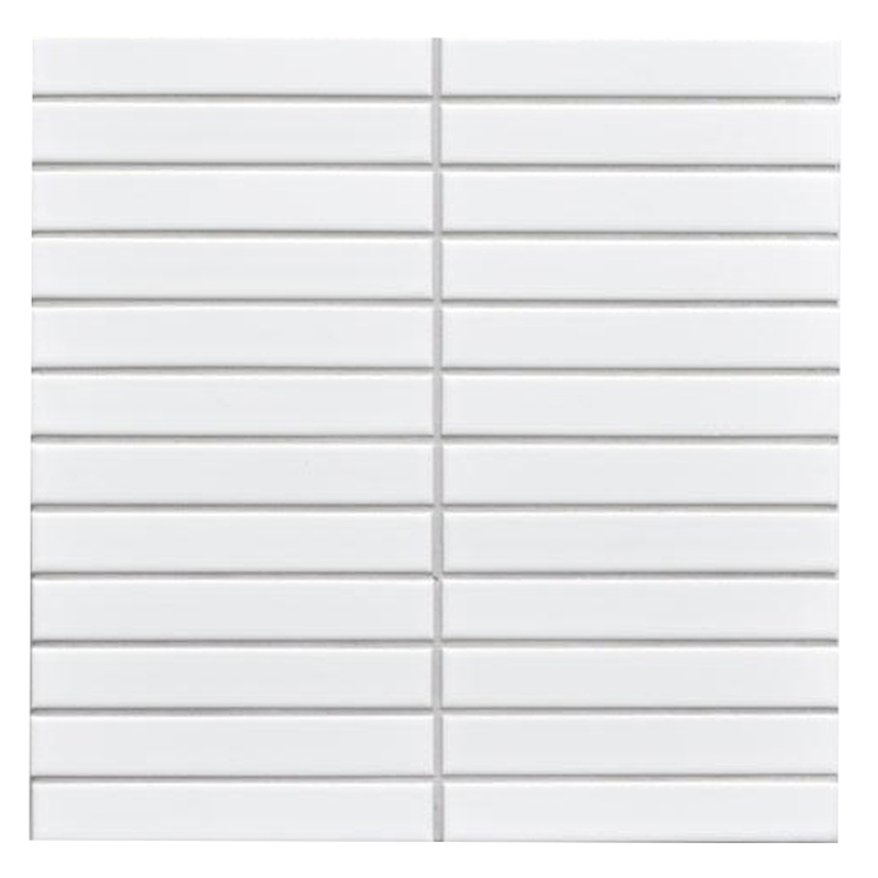 Gạch Mosaic 284x295mm thanh nhỏ trắng mờ Y22F01M