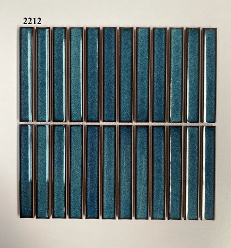 Gạch mosaic que xanh đen size 22x145mm mã 2212