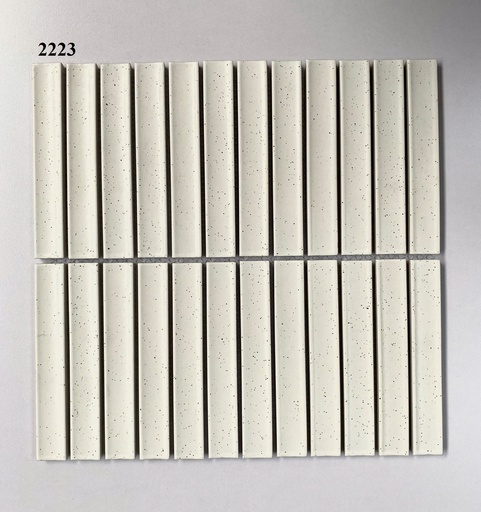 Gạch mosaic que lồi trắng mờ size 22x145mm 2223