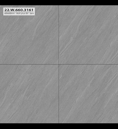 [22W660.3161] Gạch 600x600mm men matt xương đá 22W660.3161