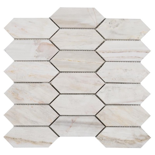 [LD82P001.2] Đá mosaic vân gỗ lục giác dài đánh bóng LD82P001.2