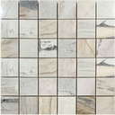 Đá mosaic vân gỗ chíp vuông bóng 48x48mm 48PV001.2