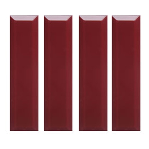 [H1768X] Gạch thẻ 68x280mm đỏ bóng vát cạnh H1768X