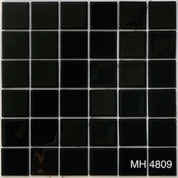 Gạch mosaic thủy tinh 48x48mm màu đen MH 4809