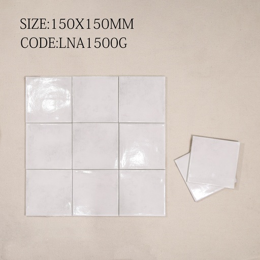 [LNA1500G] Gạch thẻ Porcelain bóng lượn KT 150x150mm mã LNA1500G