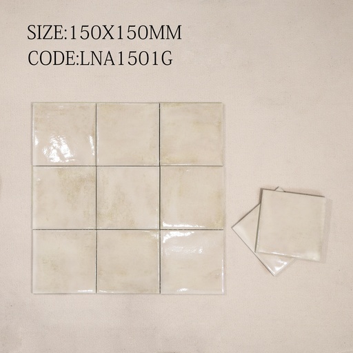 [1501G] Gạch thẻ Porcelain bóng lượn KT 150x150mm mã 1501G