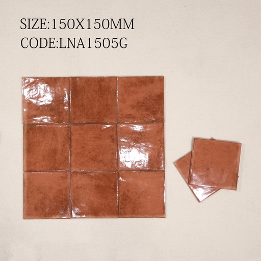 [1505G] Gạch thẻ Porcelain bóng lượn KT 150x150mm mã 1505G