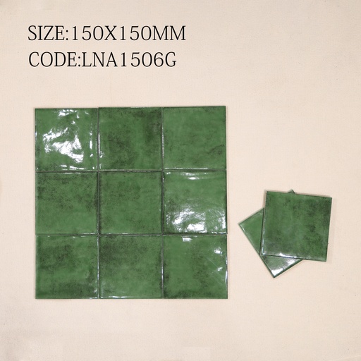 [1506G] Gạch thẻ Porcelain bóng lượn KT 150x150mm mã 1506G