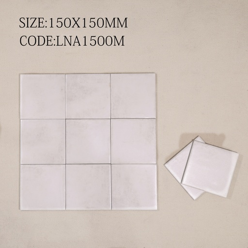 [1500M] Gạch thẻ Porcelain mờ lượn KT 150x150mm mã 1500M
