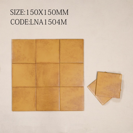 [1504M] Gạch thẻ Porcelain mờ lượn KT 150x150mm mã 1504M