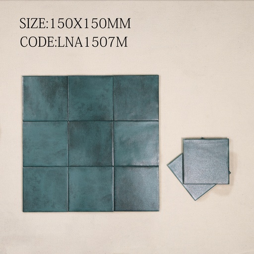 [1507M] Gạch thẻ Porcelain mờ lượn KT 150x150mm mã 1507M